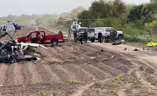 Helicopter Crashed Near Us Mexico Boarder - Sakshi
