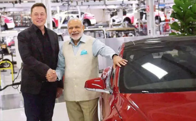 Elon Musk Visits India Soon To Meet Modi For Implant Tesla Cars - Sakshi