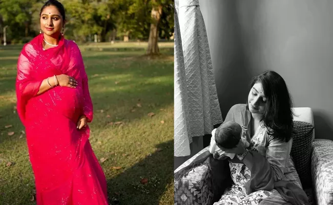 Tv actress Mohena Kumari Family Gives A Grand Welcome​ her Baby Girl - Sakshi