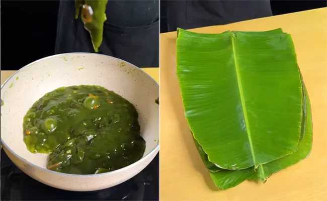 Viral Video: Banana Leaf Halwa - Sakshi