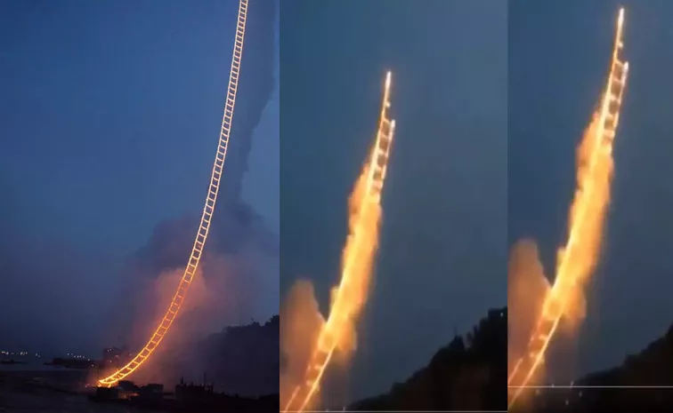 Video Of Chinese Artist Flaming Stairway to Heaven Goes Viral