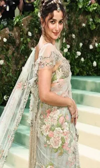 Alia Bhatt Reveals Her Floral Sabyasachi Saree Took Over 2 Months