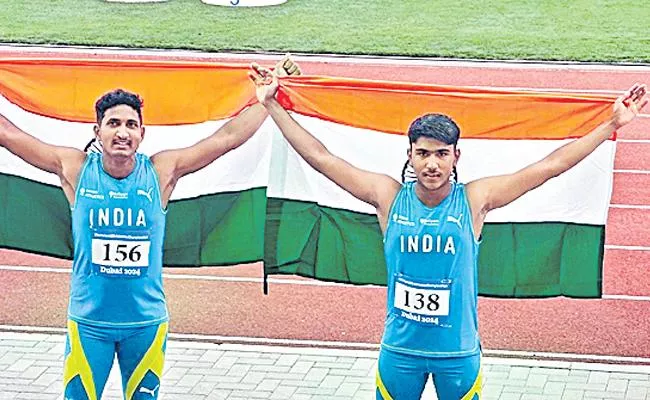 Deepanshu Sharma won a Gold medal in javelin throw - Sakshi