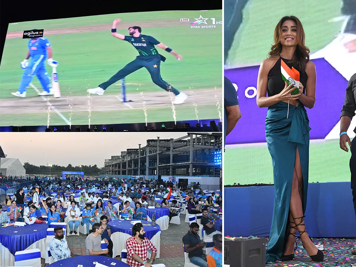 India and Pakistan match 2023 big screen in hyderabad - Sakshi