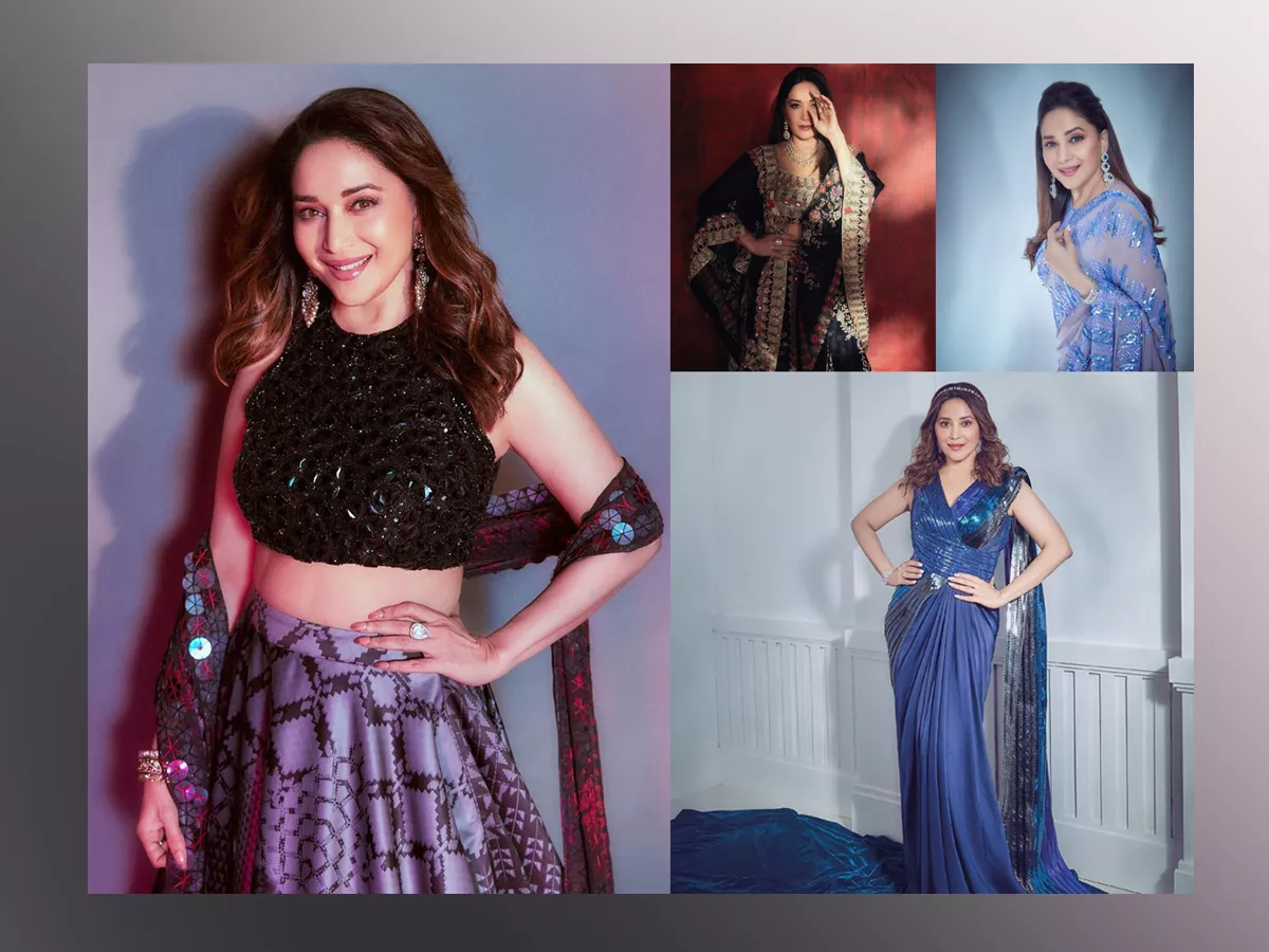 Madhuri Dixits Love For Glittery Outfit - Sakshi