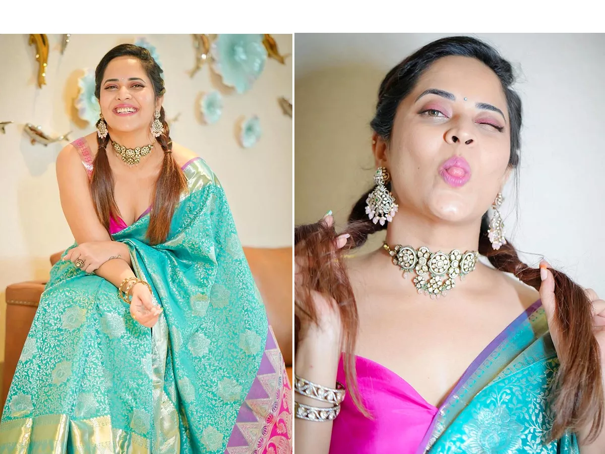 Anasuya Bharadwaj Stunning Saree Looks Photos - Sakshi