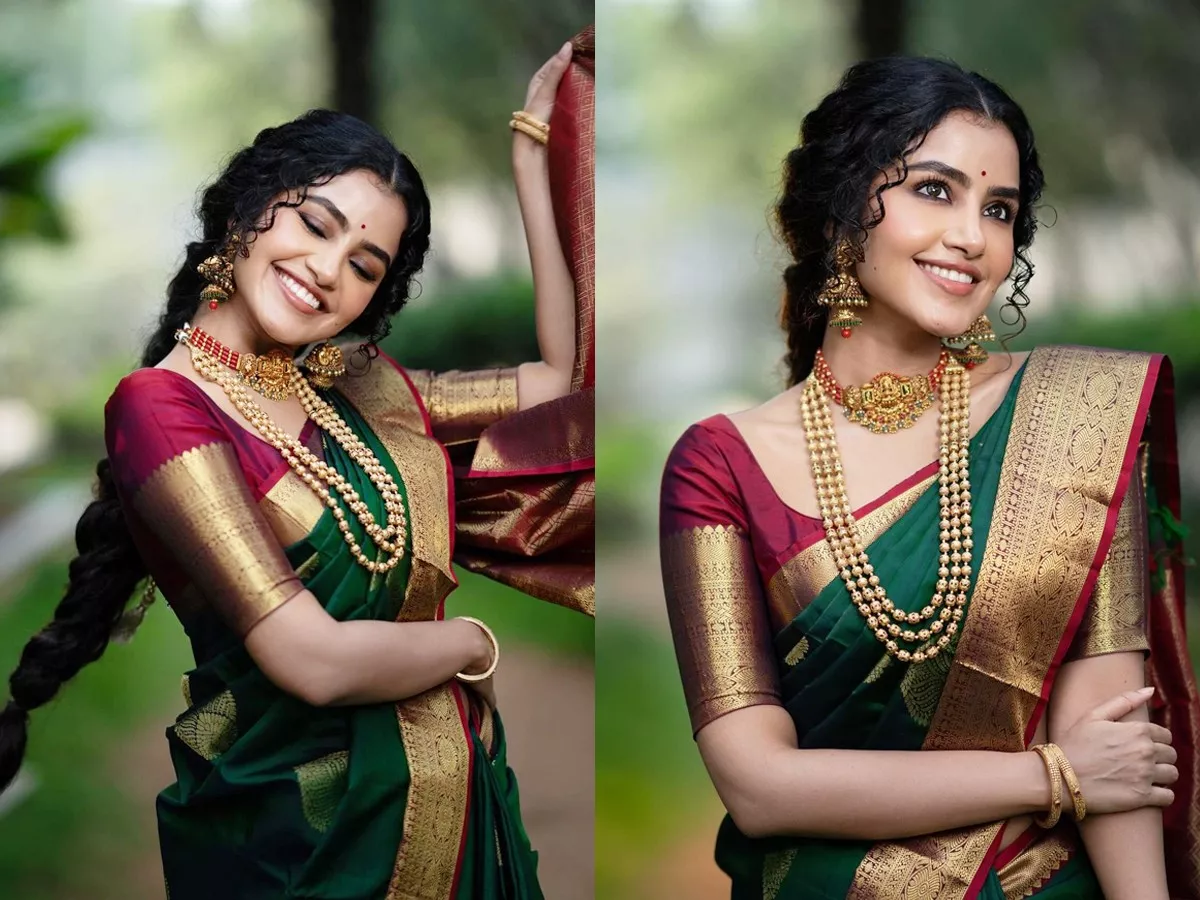 Anupama Parameswaran Amazing Saree Look - Sakshi