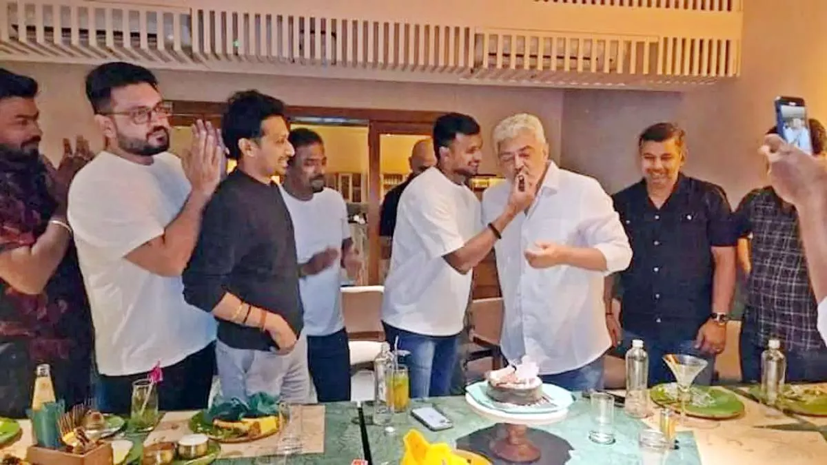 Actor Ajith Kumar In Cricketer Natarajan Birthday Celebrations, Bday Bash Photos Viral