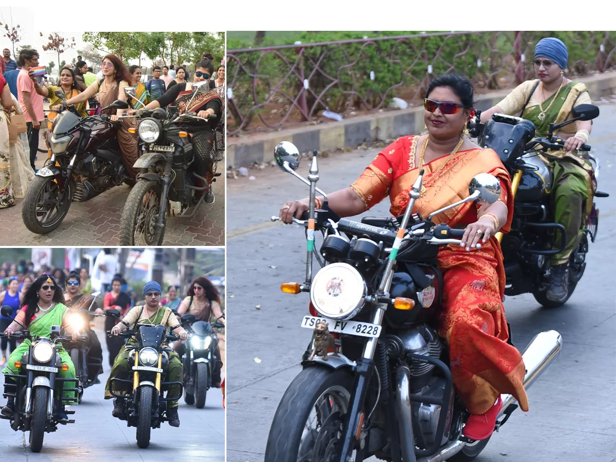 Saree Run At People's Plaza In Hyderabad: Photos