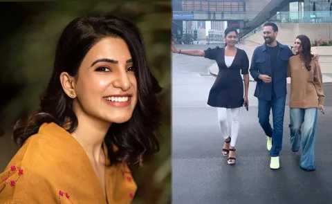 Samantha Ruth Prabhu holds Raj Nidimoru Close in Detroit, America