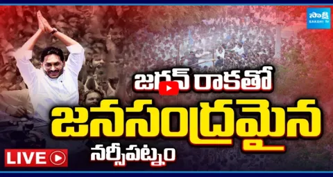 Huge Crowd At YS Jagan Narsipatnam Tour