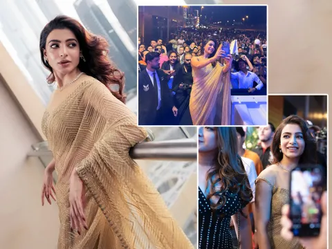 Samantha Ruth Prabhu stuns in a  gold color saree photos