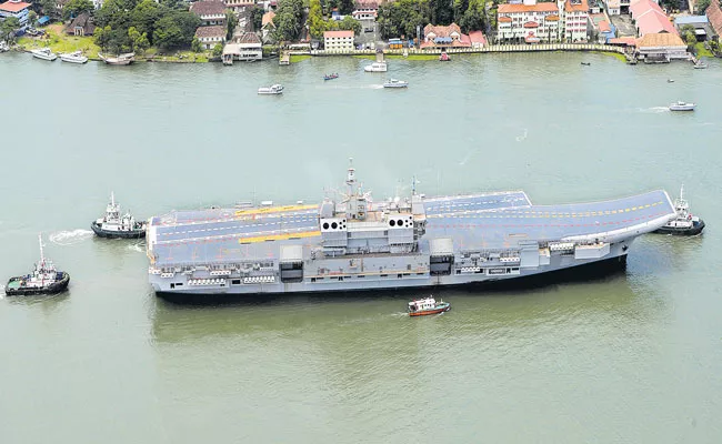 Aircraft carrier Vikrant sets sail for sea trials - Sakshi