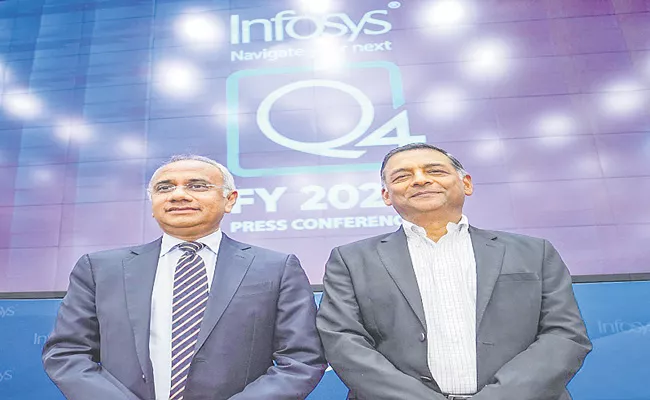 Infosys posts 7percent fall in net profit at Rs 6,128 crore for Q4 - Sakshi