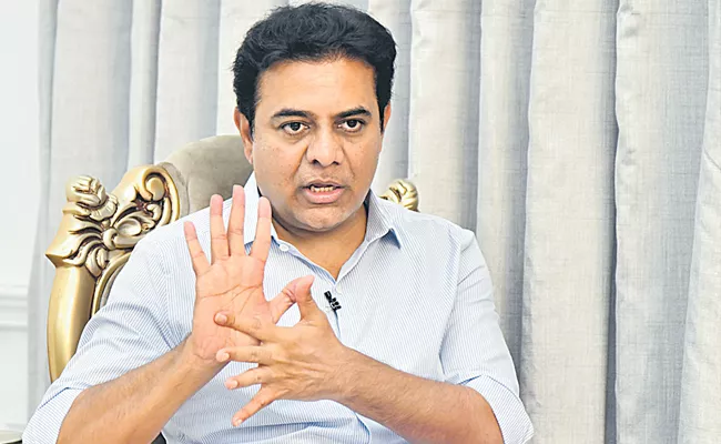 BRS Working President KTR in a special interview with Sakshi