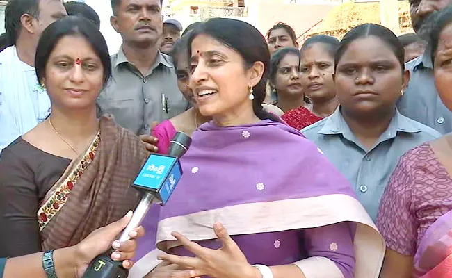 Ys Bharathi Election Campaign At Pulivendula respond Chandrababu Comments