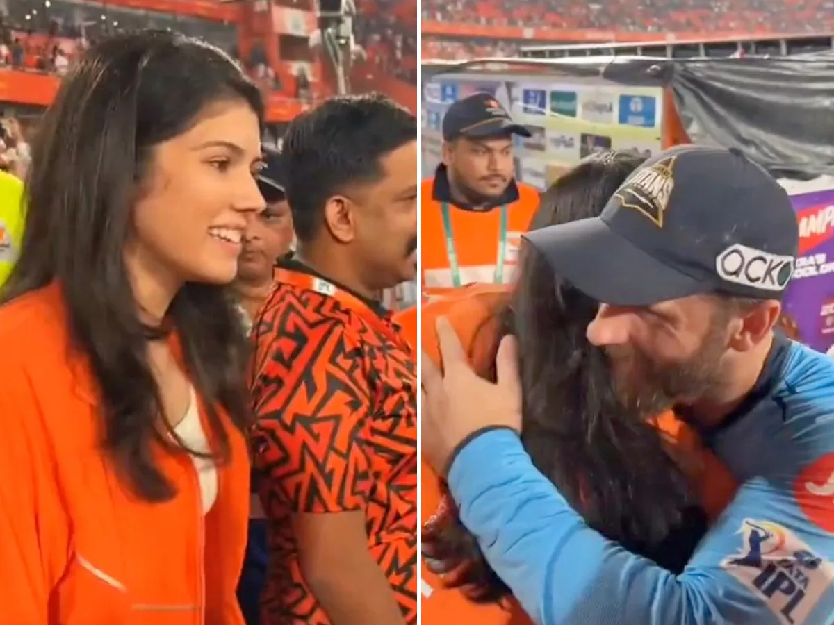 Kane Williamson And Kavya Maran share a warm hug after SRH vs GT clash gets washed out Photos 