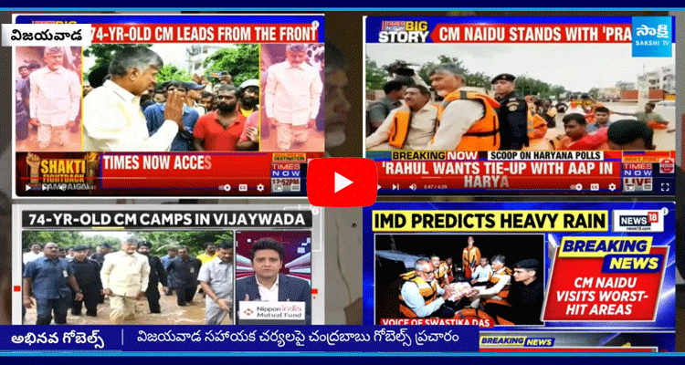 Chandrababu Publicity In Vijayawada Floods 1