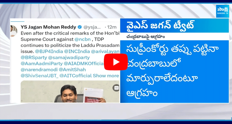 YS Jagan Tweet On Chandrababu Laddu Politics  5