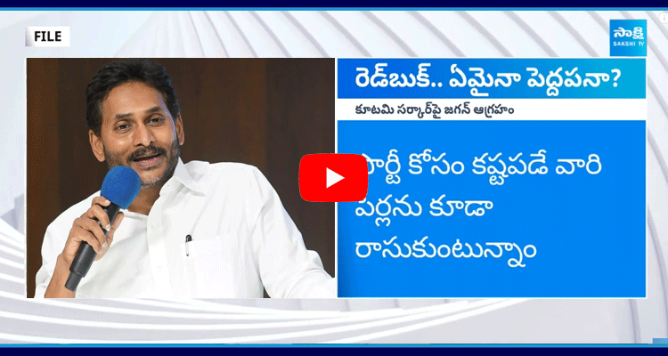 YS Jagan Reacted On YSRCP Red Book  1