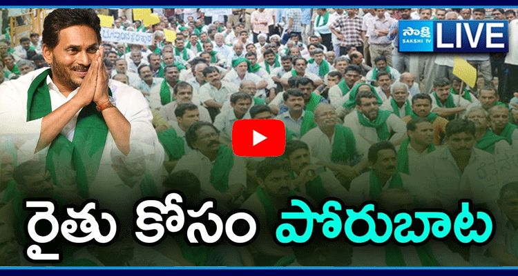 Watch Live YSRCP Protest Against Farmers Problems 1