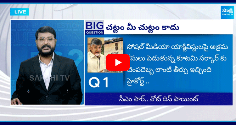 Big Question Special Debate Over High Court Comments On AP Police And TDP Government 1