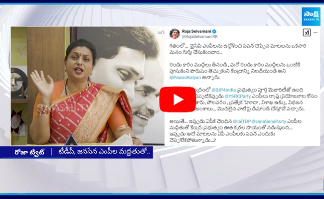 YSRCP RK Roja Strong Counter To Pawan Kalyan On Twitter 1