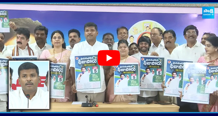 Gudivada Amarnath Unveils YSRCP Fees Poru Poste 1