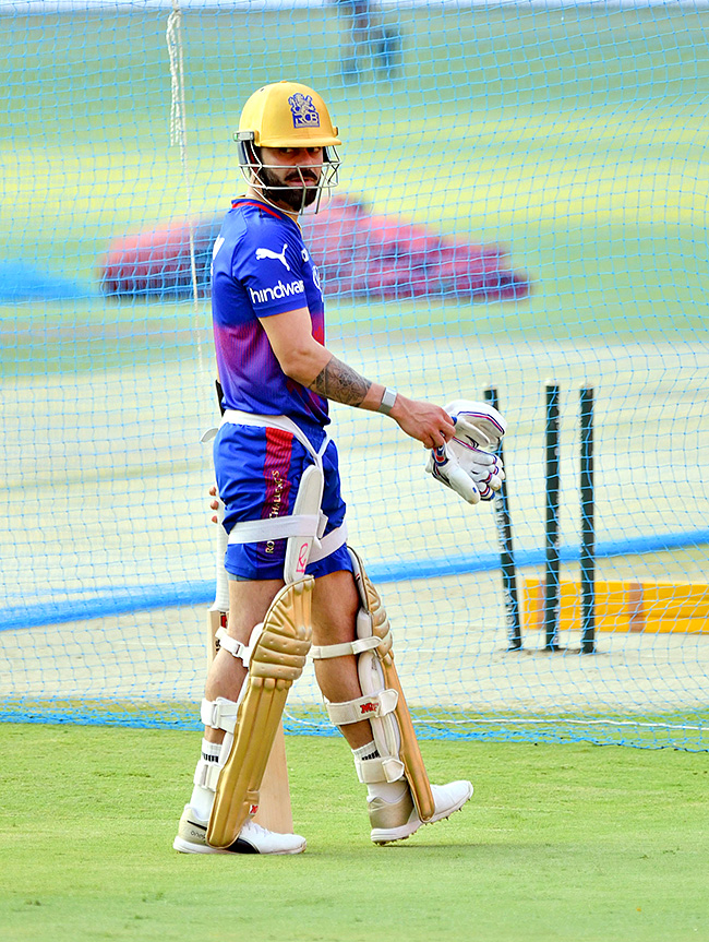 SRH And RCB Players Practice Session At Uppal Stadium Special Photos25