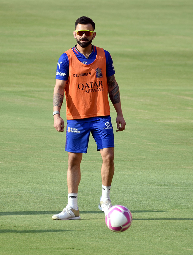 SRH And RCB Players Practice Session At Uppal Stadium Special Photos31