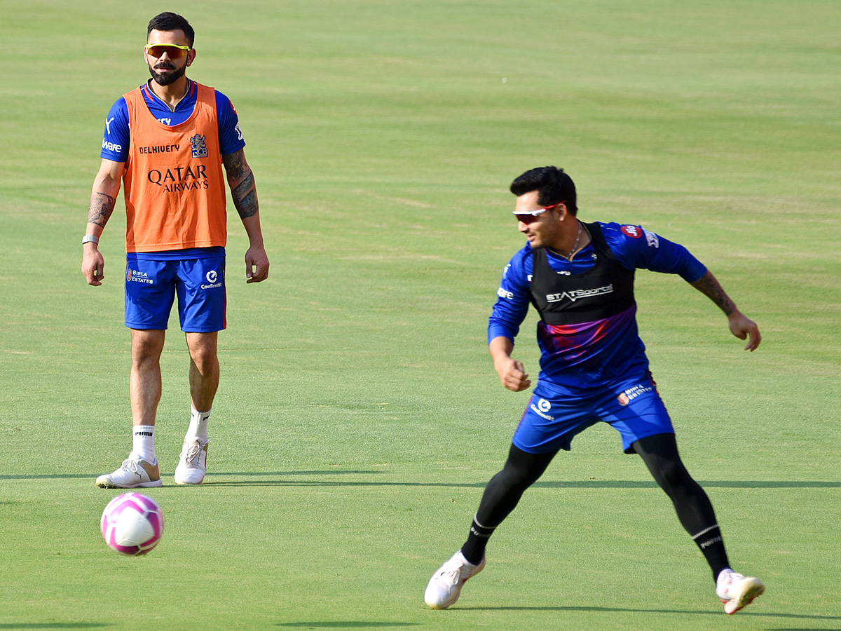 SRH And RCB Players Practice Session At Uppal Stadium Special Photos32