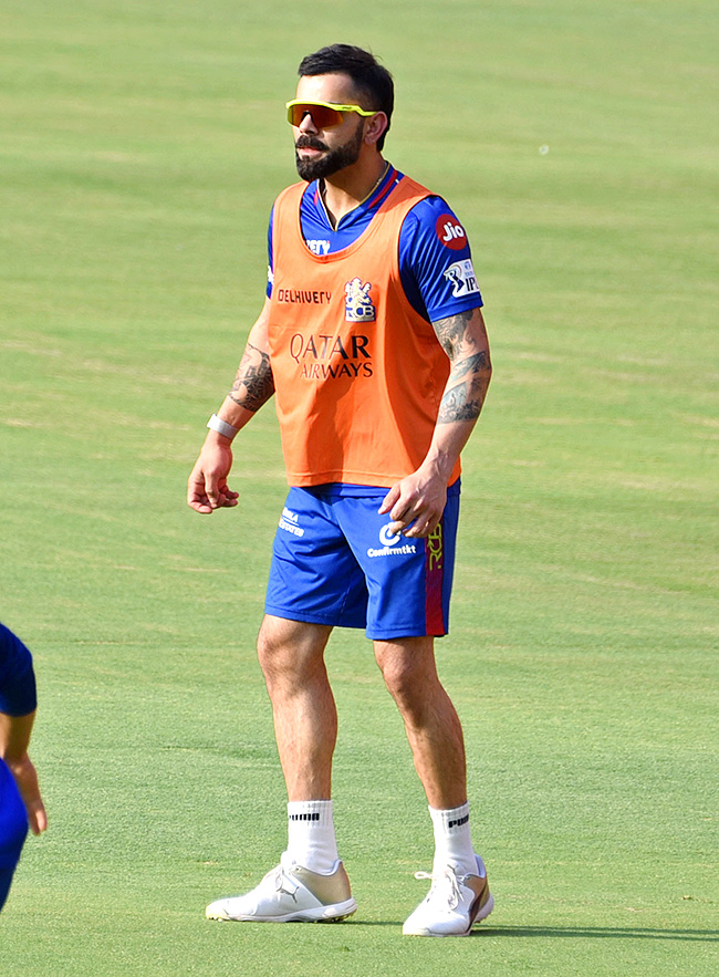 SRH And RCB Players Practice Session At Uppal Stadium Special Photos33