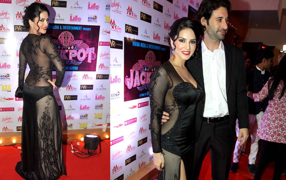 sunny lenoe and sachin joshi attends premiere of Jackpot movie18