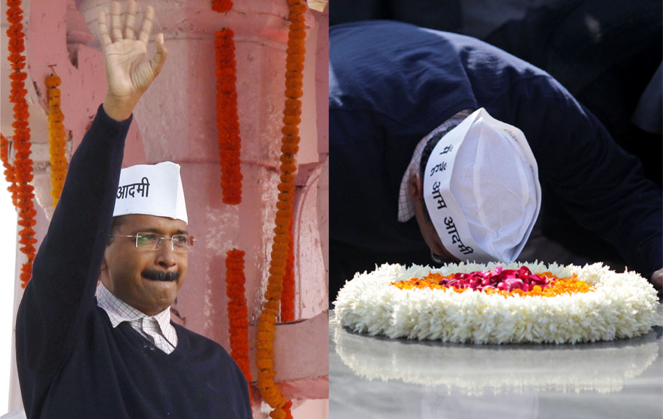 arvind kejriwal take oath I will never take bribe I will never give bribe - Sakshi22