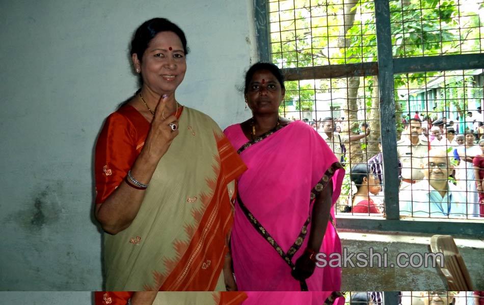 political leaders cast their Votes Elections 2014 in seemandhra - Sakshi18