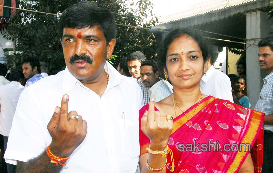 political leaders cast their Votes Elections 2014 in seemandhra - Sakshi34