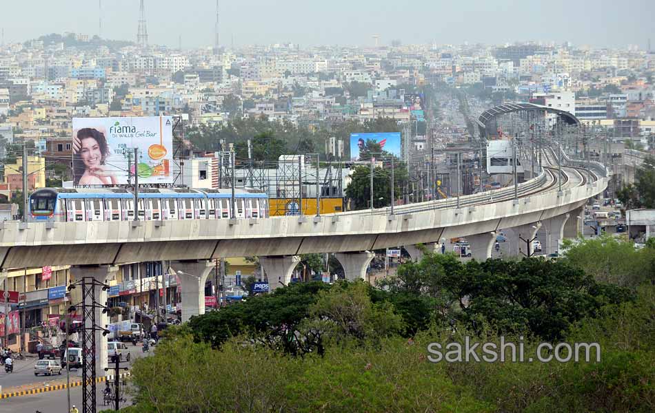 Hyderabad Metro Rail Test Run scenes - Sakshi3