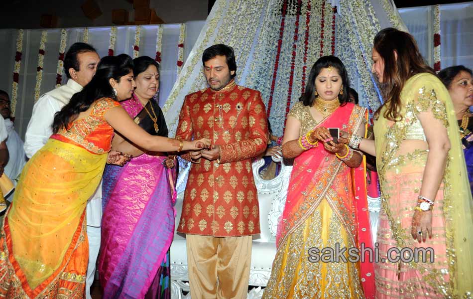 Jayaprada nephew Siddharth Pravallika Reddy Engagement1