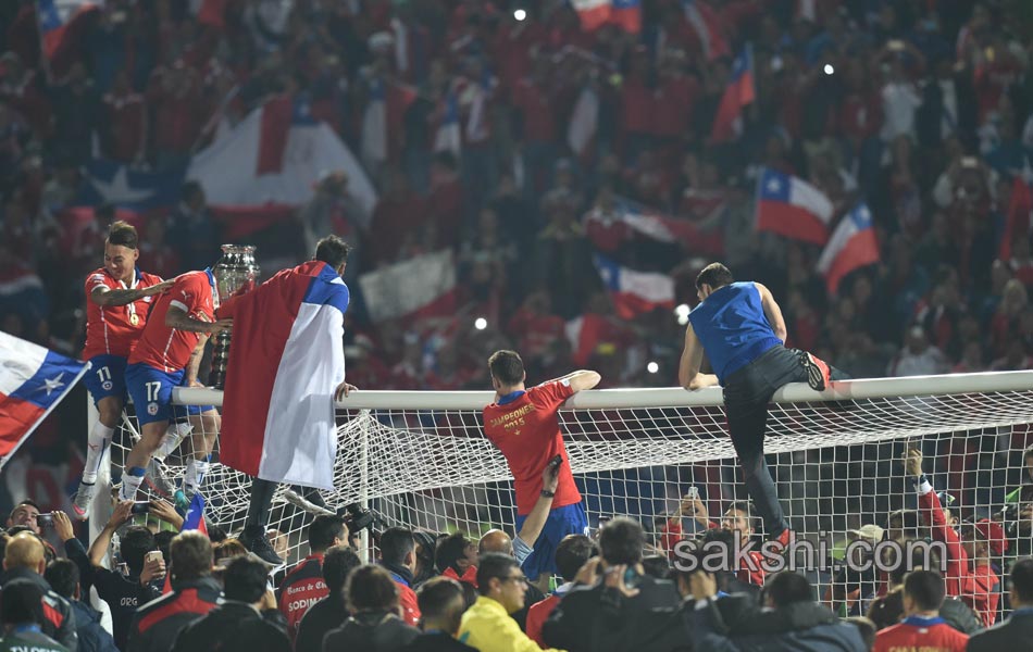 celebration upon winning the Copa America 201513