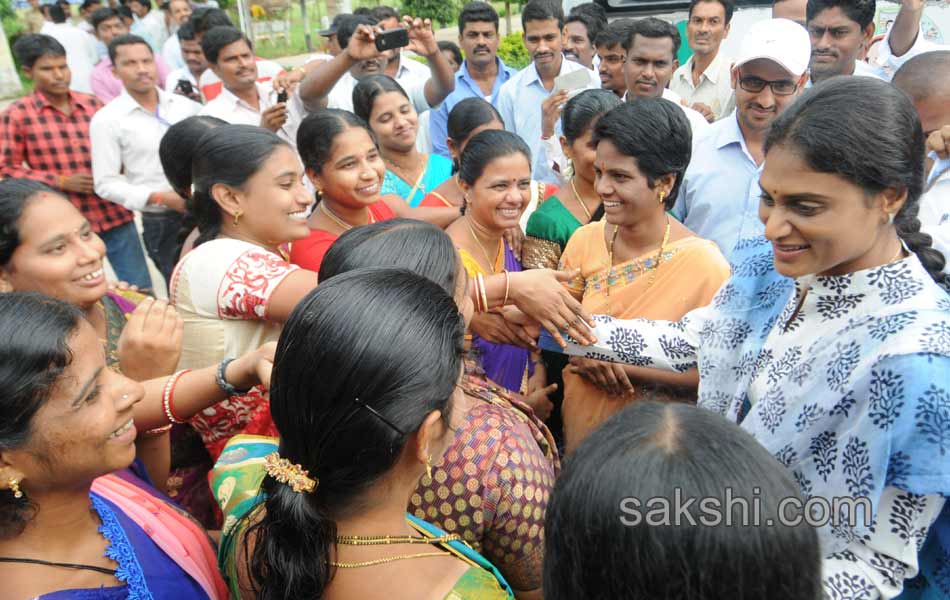 ys sharmila 3rd day paramarsha yatra in warangal distirict15