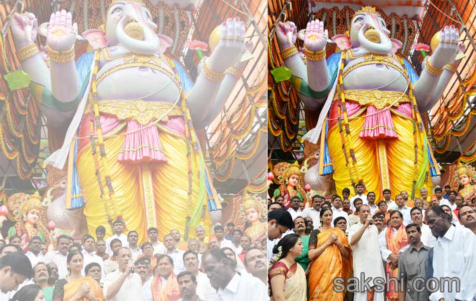 Governor perfoms ganesha puja at Khairatabad5