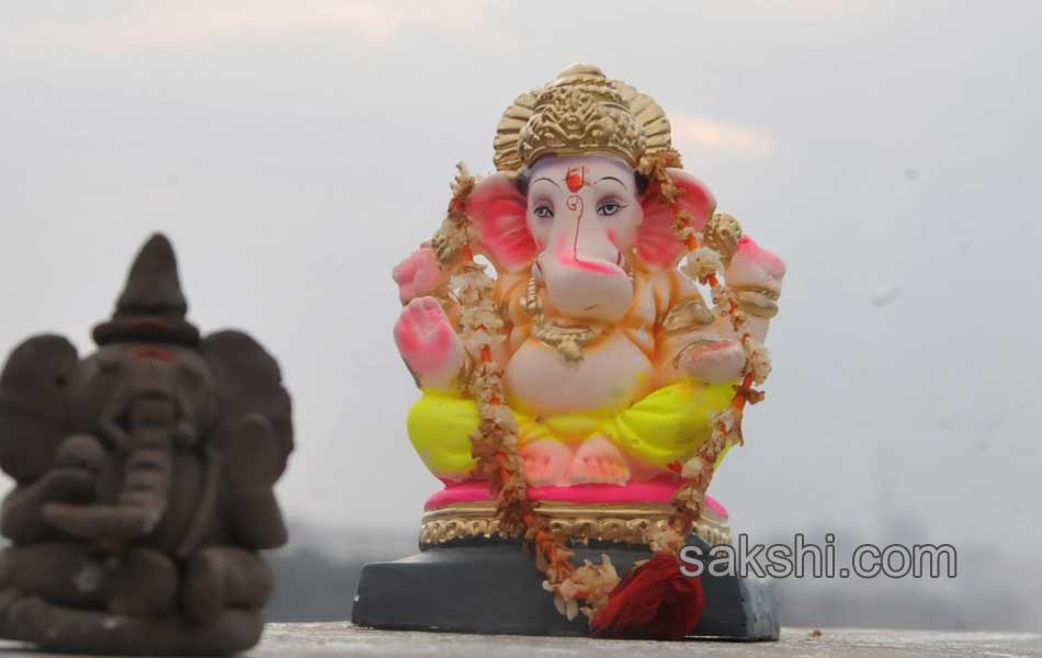 Lord Ganesha idol is immersed in water - Sakshi11