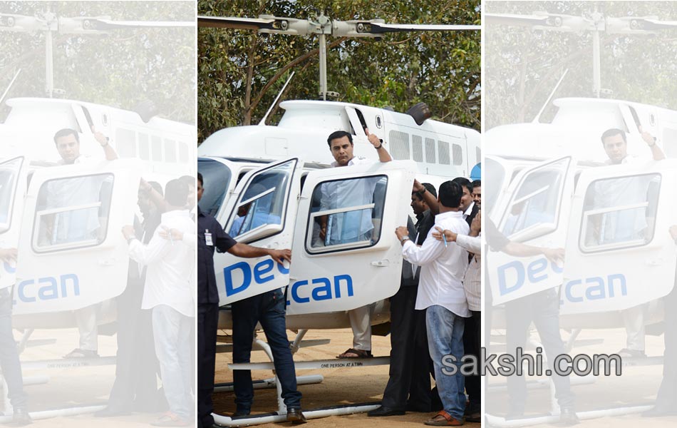 Helicopter joy ride launched in Hyderabad - Sakshi4