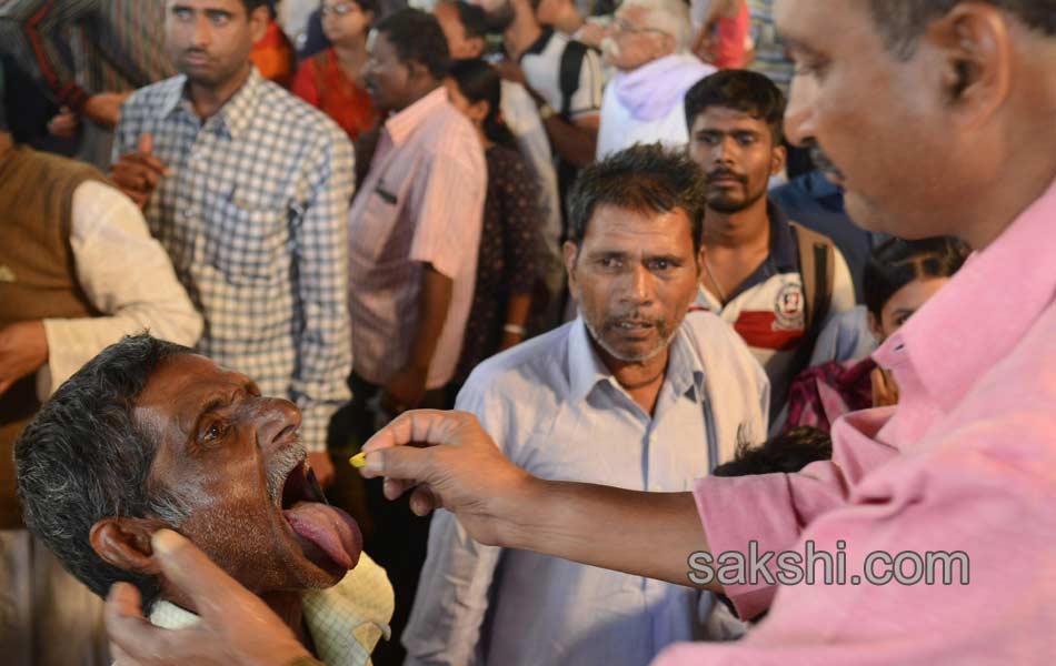 Thousands of asthma patients take fish prasadam in Hyderabad3