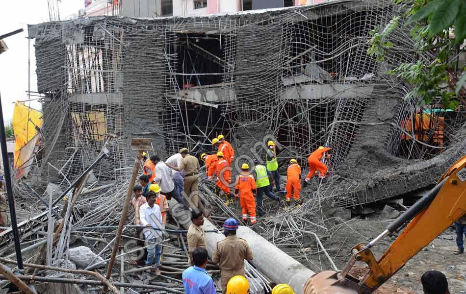 2 Killed As Building Under Construction Collapses at Film Nagar - Sakshi5