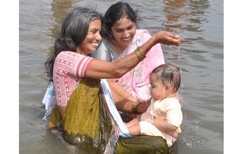 Children happy moments in Puskara ghats2