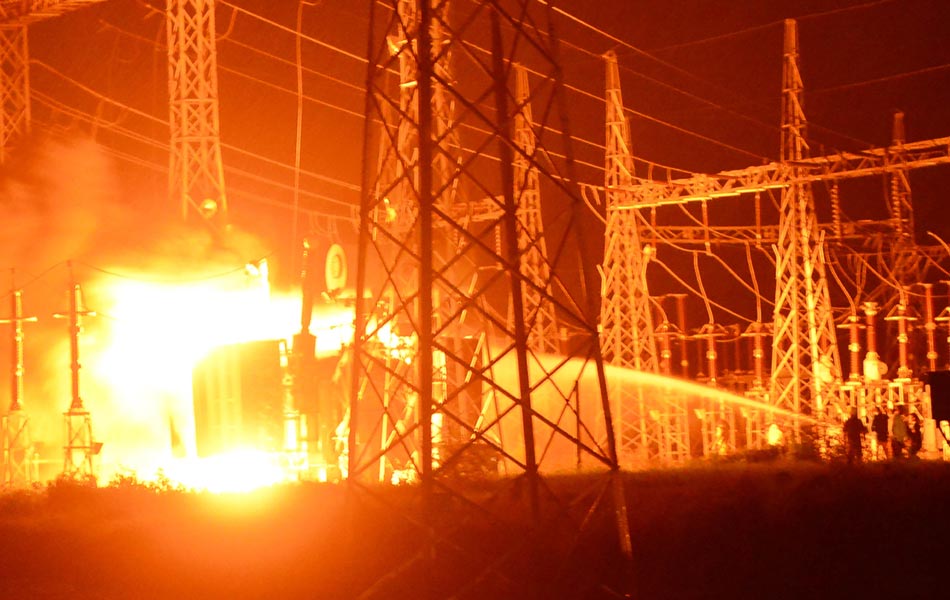 Fire accident at sub station - Sakshi7