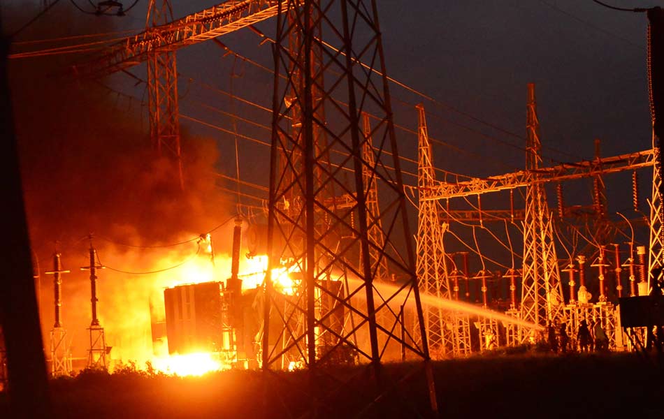 Fire accident at sub station - Sakshi8