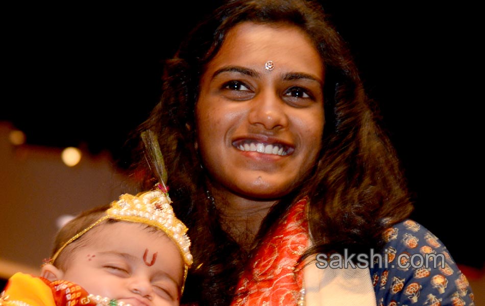 PV Sindhu attends Krishnastami Celebrations in Hyderabad12