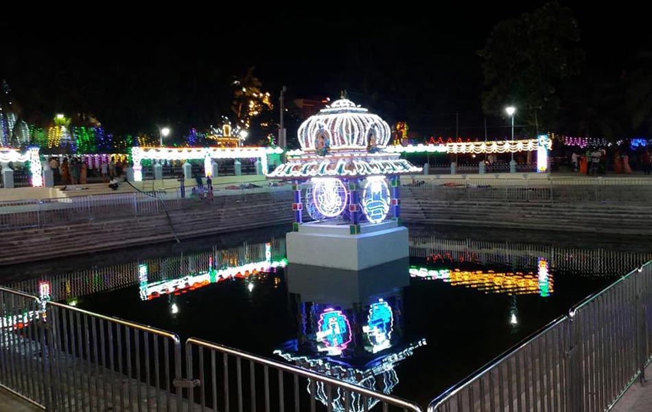 electrical lighting in vinayaka temple - Sakshi2